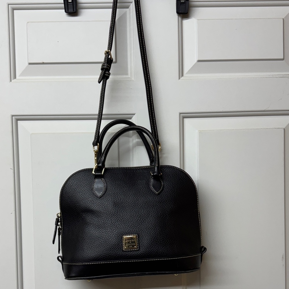 Dooney & Bourke Black Pebble Grain leather Satchel Bag